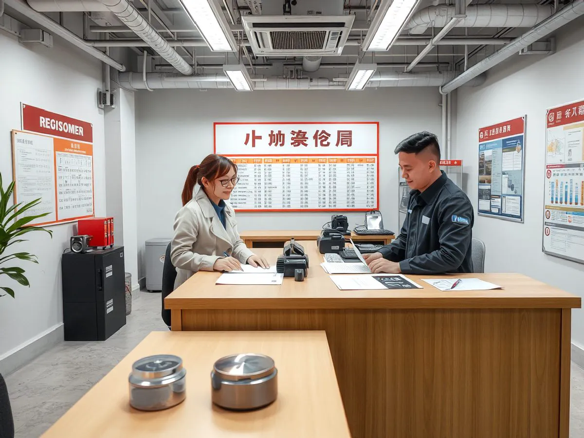 学之诚驾校报名服务台，工作人员协助学员办理报名手续